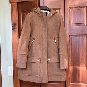 J crew stadium cloth wool chateau parka NWT heather acorn 6